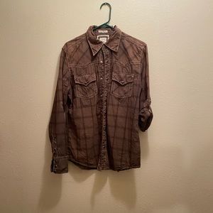 BKE plaid men’s button shirt, slim fit M